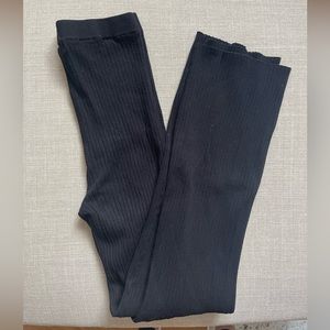 H and M Black Ribbed Pant